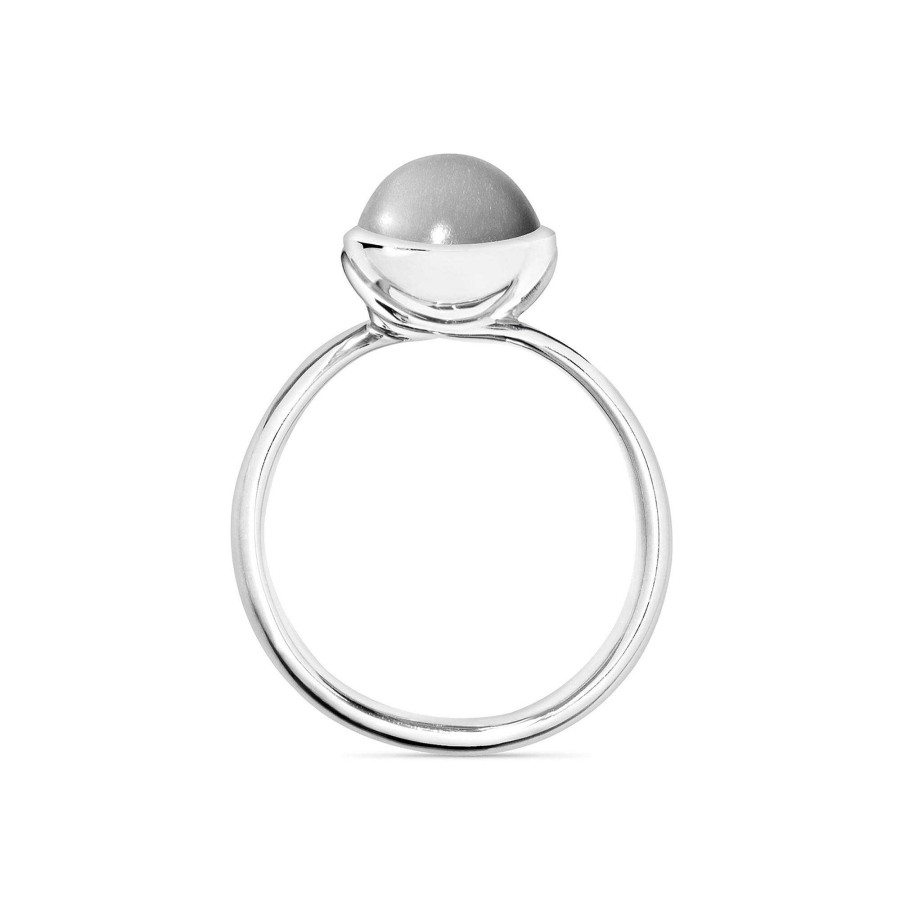 Ringe Tamara Comolli | Tamara Comolli - Bouton Ring Small Grauer Mondstein