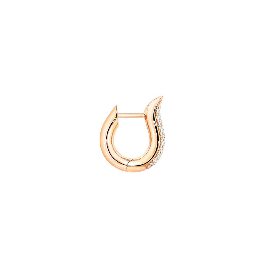 Ohrschmuck Tamara Comolli | Tamara Comolli - Signature Hoop Ohrringe Small Mit Diamant Pav 18 K Ros Gold