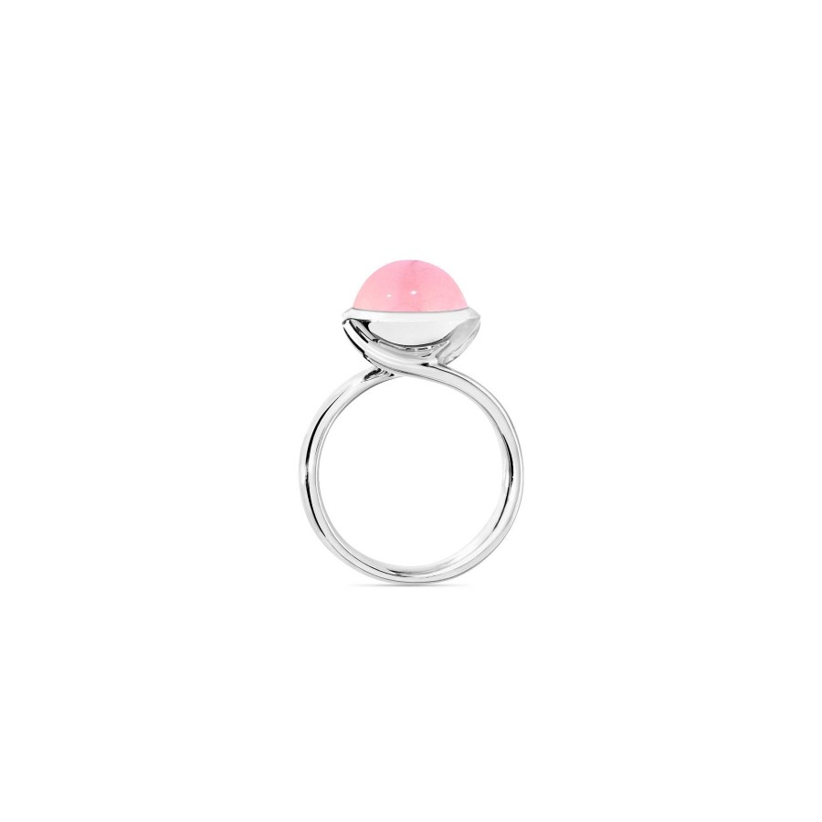 Ringe Tamara Comolli | Tamara Comolli - Bouton Ring Large Pinker Chalcedon