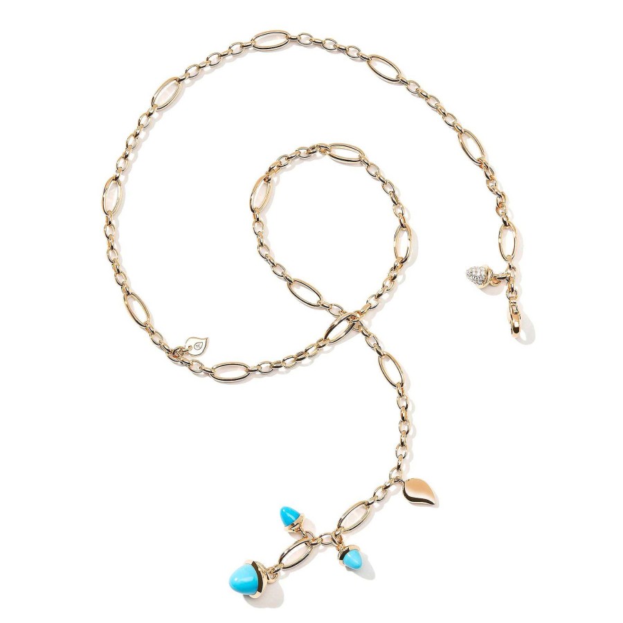 Halsschmuck Tamara Comolli | Tamara Comolli - Mikado Collier Delicate T Rkis Mit Diamond Pav