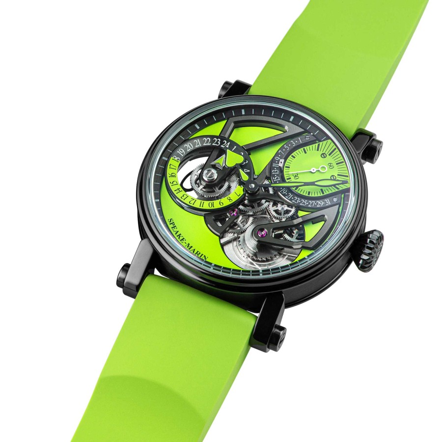 Herrenuhren Speake-Marin | Speake-Marin - Dual Time Lime