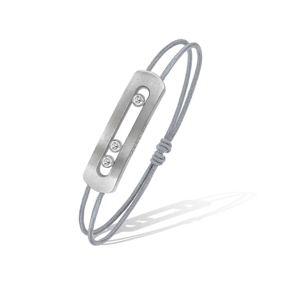 Armschmuck Messika | Messika - Move Titanium Naturel Armband Mit Schnur