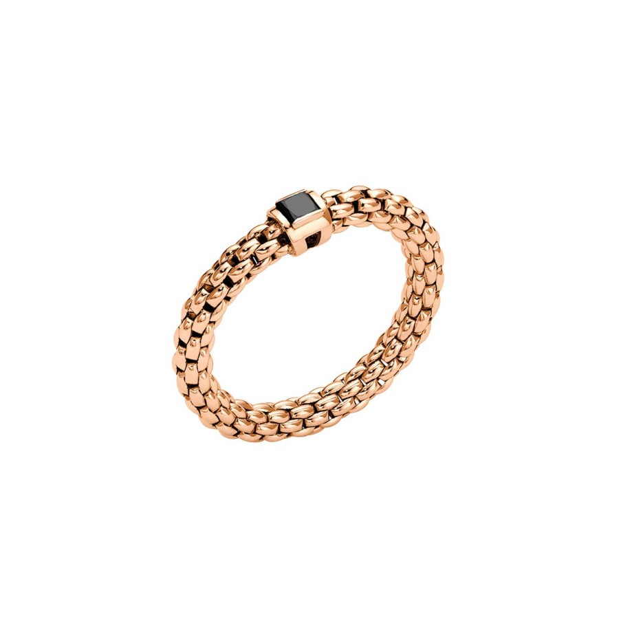 Ringe FOPE | Fope - Flex'It Souls Ring Mit Schwarzem Diamant