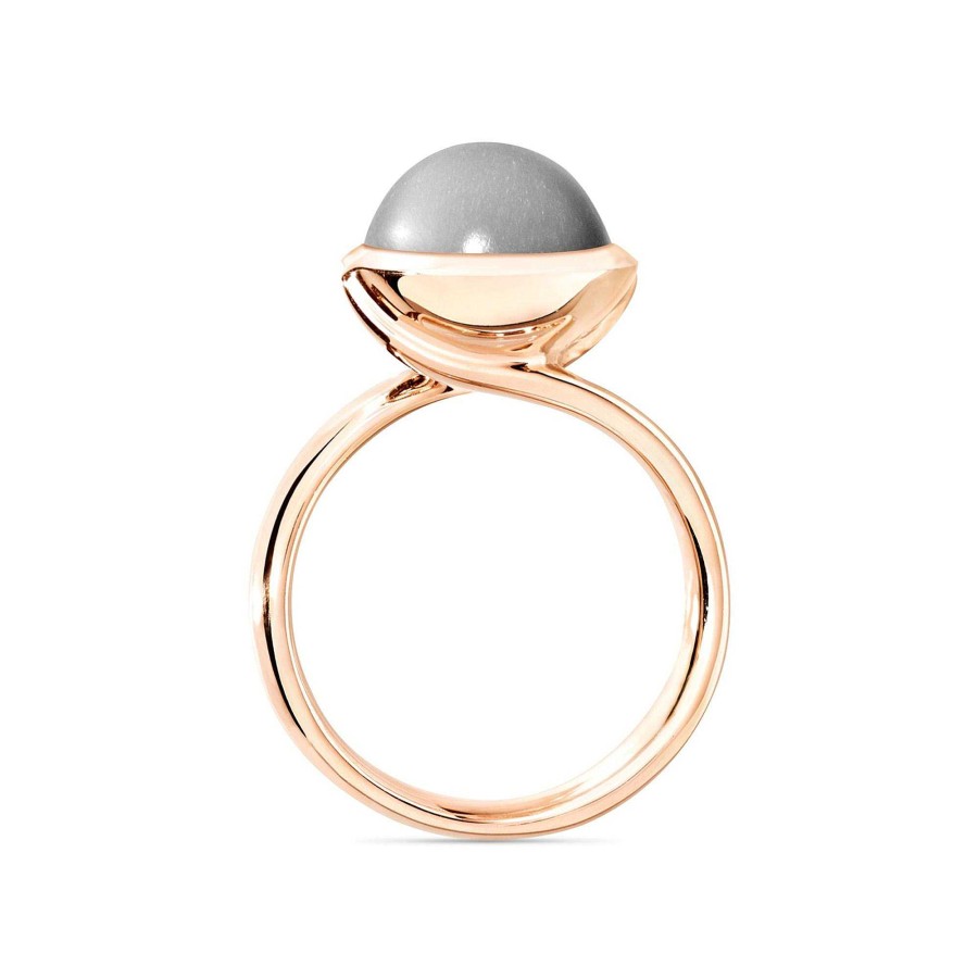 Ringe Tamara Comolli | Tamara Comolli - Bouton Ring Large Grauer Mondstein