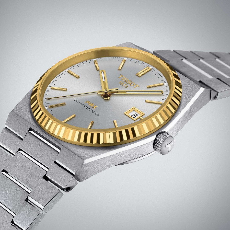 Herrenuhren Tissot | Tissot - Prx Powermatic 80 Stahl & 18K Goldl Nette