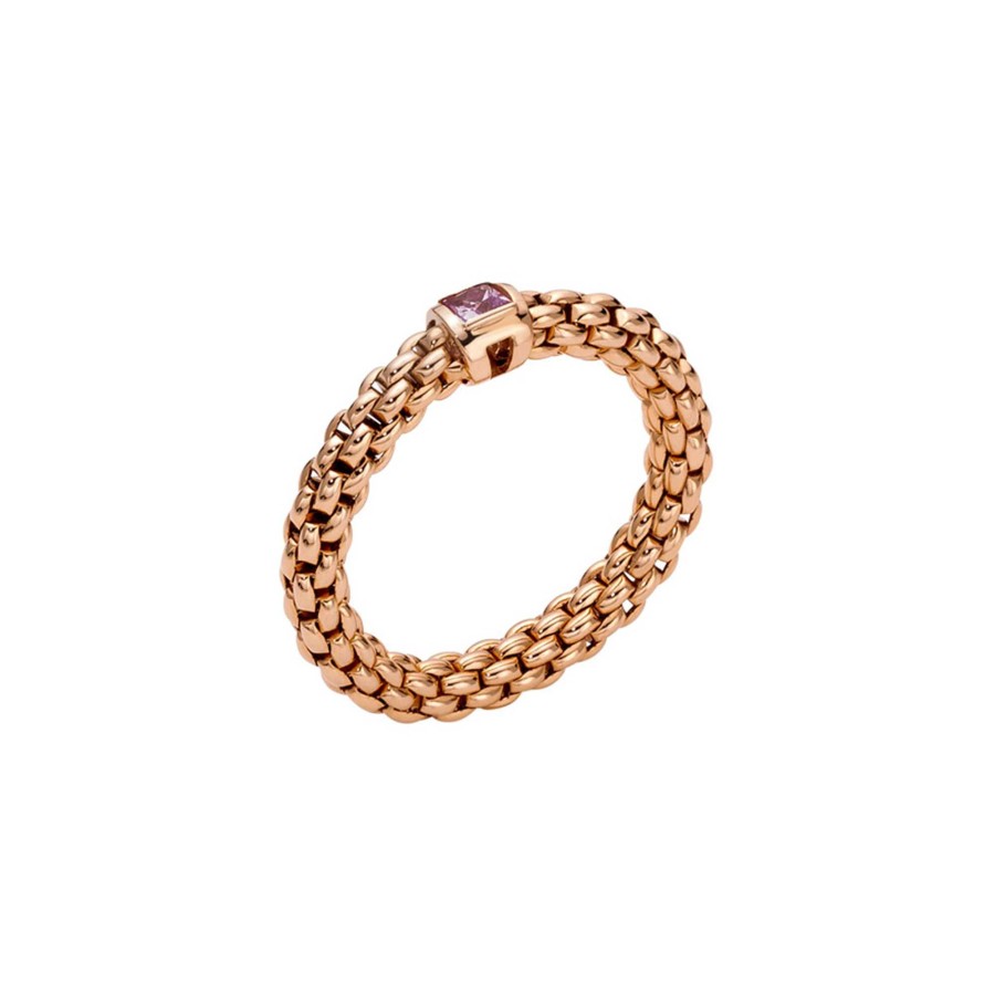 Ringe FOPE | Fope - Flex'It Souls Ring Mit Rosa Saphir