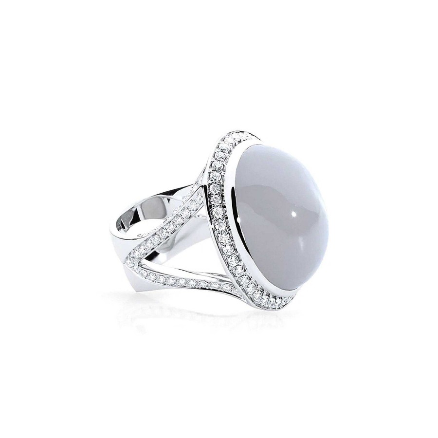 Ringe Tamara Comolli | Tamara Comolli - Cushion Ring Small Grauer Mondstein