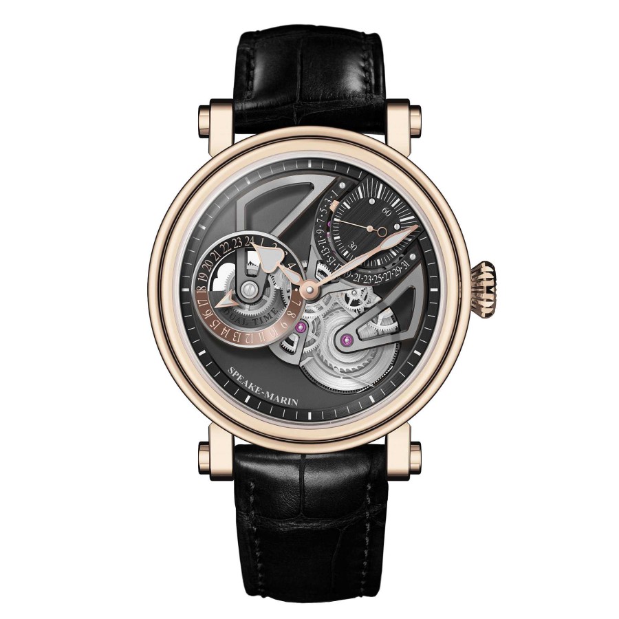 Herrenuhren Speake-Marin | Speake-Marin - Dual Time Red Gold