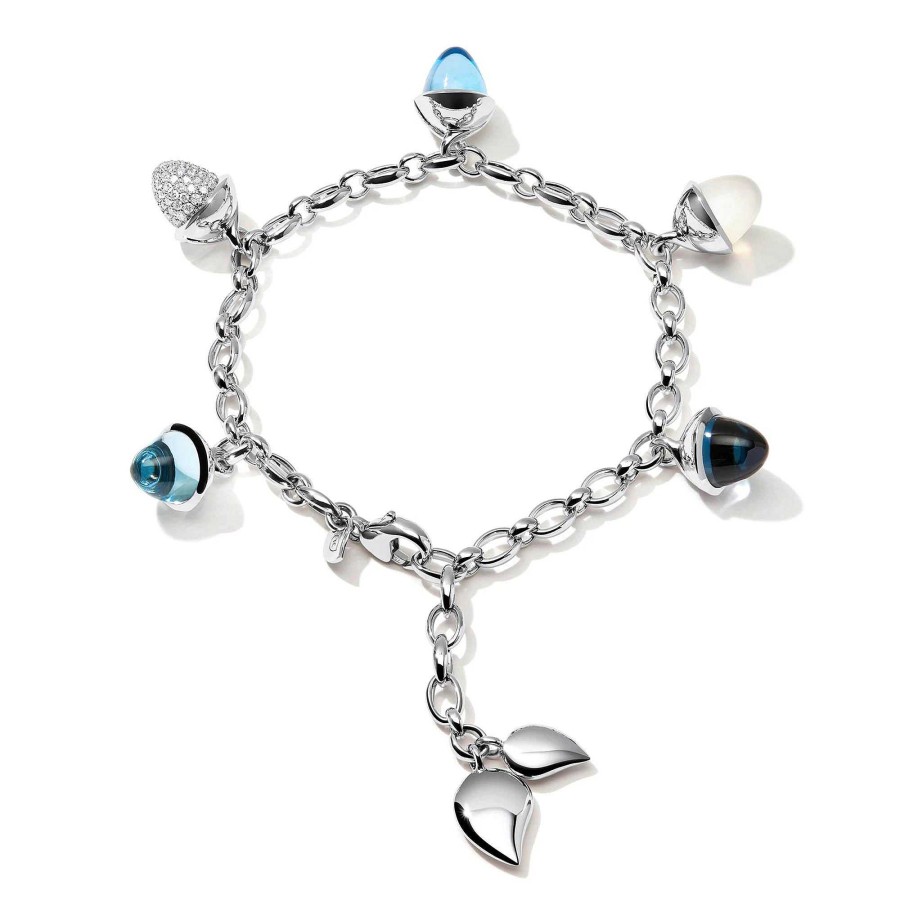 Armschmuck Tamara Comolli | Tamara Comolli - Mikado Flamenco Charm Armband Ocean Mit Diamond Pav