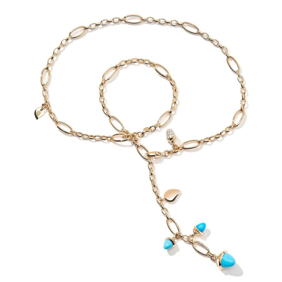 Halsschmuck Tamara Comolli | Tamara Comolli - Mikado Collier Delicate T Rkis Mit Diamond Pav