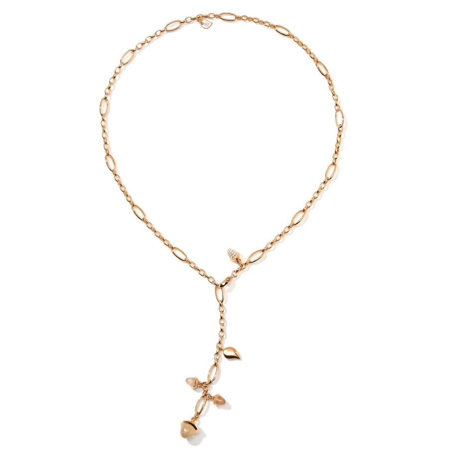 Halsschmuck Tamara Comolli | Tamara Comolli - Mikado Delicate Collier Camel Mit Diamant Pav