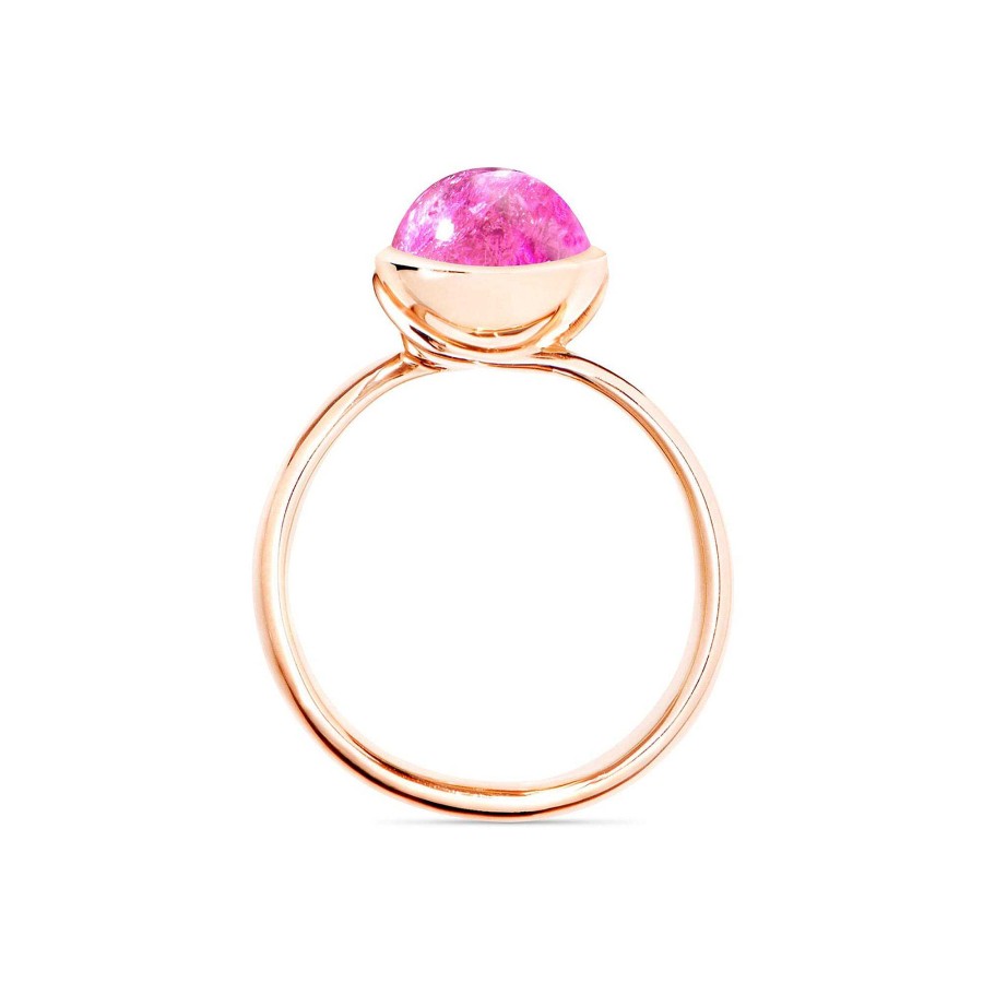 Ringe Tamara Comolli | Tamara Comolli - Bouton Ring Small Rosa Turmalin