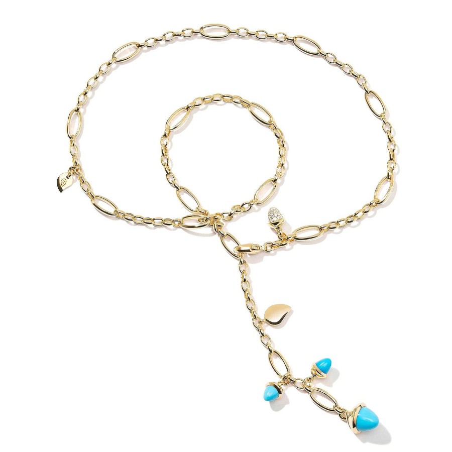 Halsschmuck Tamara Comolli | Tamara Comolli - Mikado Collier Delicate T Rkis Mit Diamond Pav