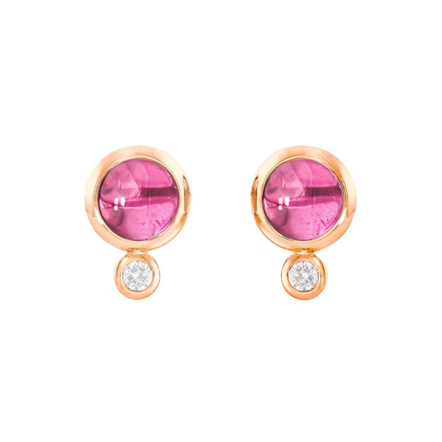 Ohrschmuck Tamara Comolli | Tamara Comolli - Bouton Ohrringe Rosa Turmalin