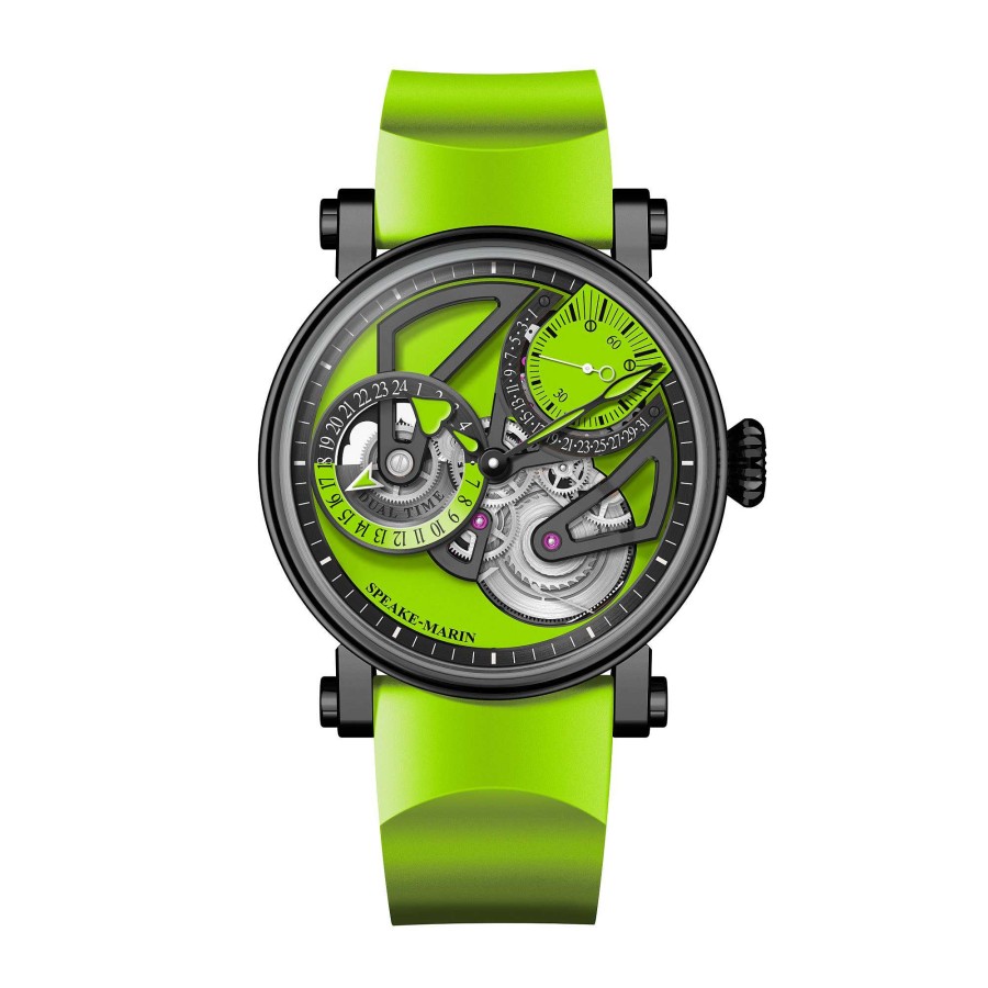 Herrenuhren Speake-Marin | Speake-Marin - Dual Time Lime